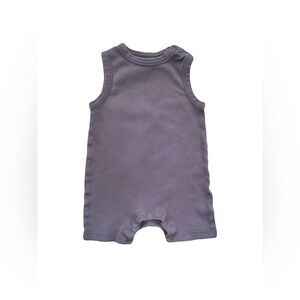 Parade Organics Size 12-18 Months Charcoal Tank Romper